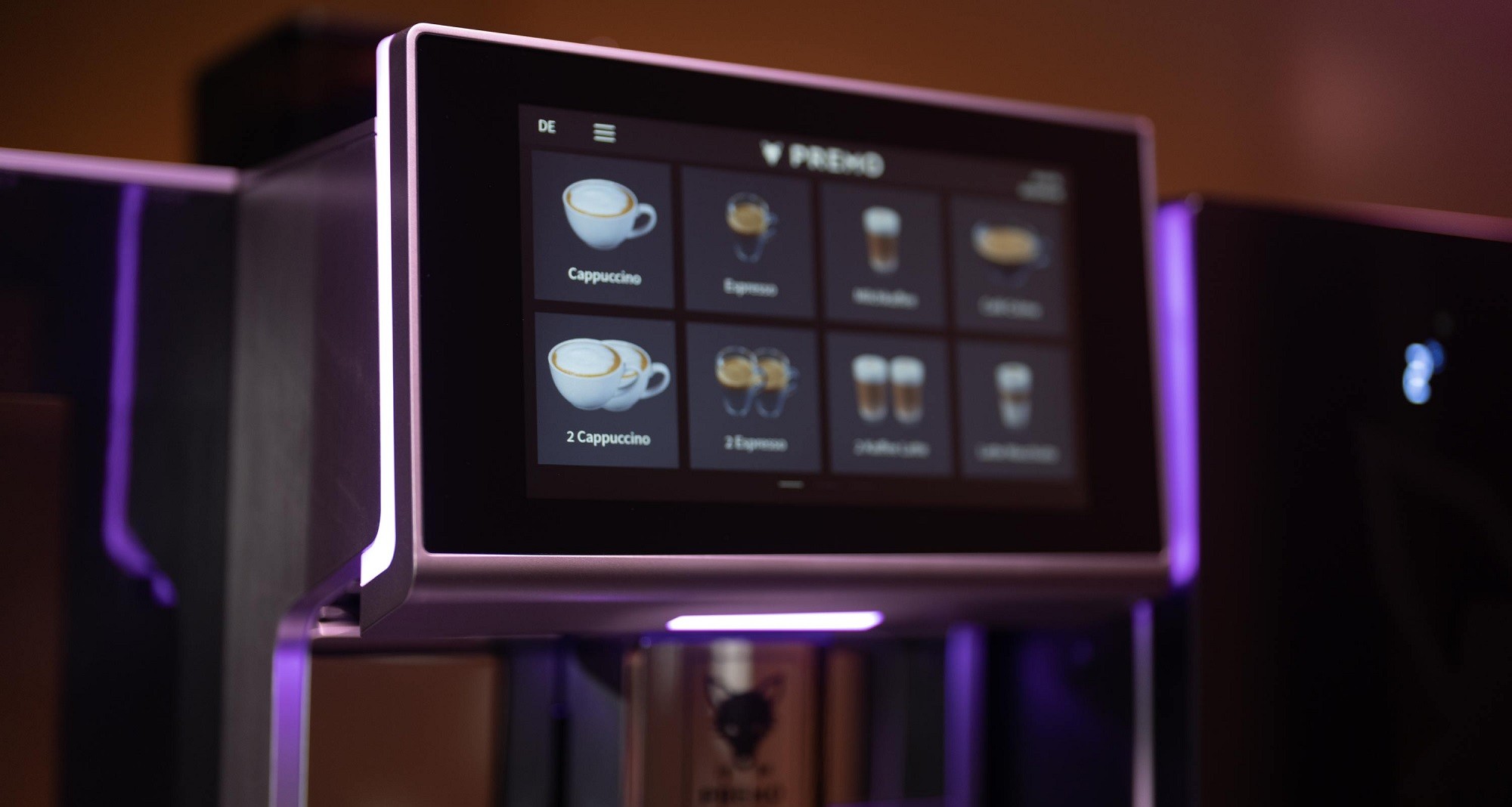 Kaffeevollautomat Premano Touchscreen Display